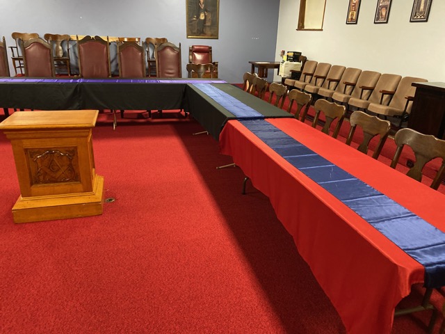 Set up for table lodge