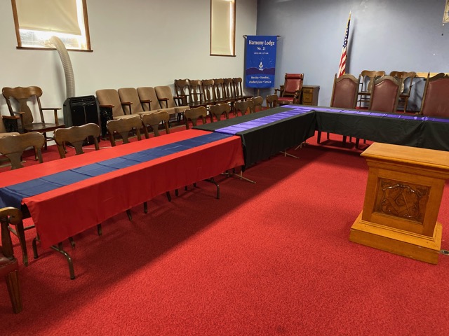 Set up for table lodge